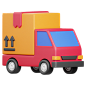 送货卡车 3D 图标