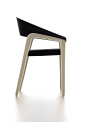"Memory" / Potocco : Essential and fluid shapes characterize an object full of collective memory, comfort and elegance.Upholstered seat, wooden legs.Company: Potocco, ItalyYear: 2012