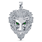 Sim. Diamond 925 Sterling Silver Iced Out Rapper Style Lion Head Pendant Charm $ #Silvergemsjewelry #Pendant