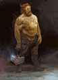 Thor Shirtless Concept Art from God of War Ragnarök