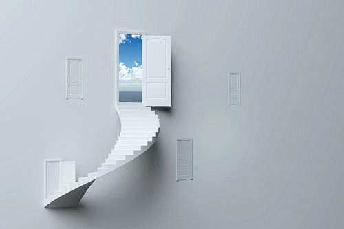 合成图像,主题,概念,门,楼梯_e44d...