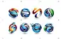 炫彩立体英文字体科技游戏3D图标旋转地球Logo图标志设计矢量素材-淘宝网