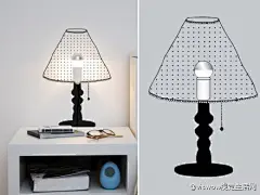 是台灯？是落地灯？是蜡烛？这只是它们给你看到的假象。设计师巧妙的设计，让家电变得如此生趣。看上去是落地灯的，其实灯柱是一个画在壁纸上的，台灯的灯柱和灯罩都是手绘风格的壁纸巧妙的和灯结合在一起，这些灯是一个系列的产品，非常的有趣且实用。