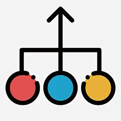 彩色手绘圆点卡通图标 https://88ICON.com 彩色 手绘 圆点 箭头 商务 分析 矢量图 卡通图标 扁平化