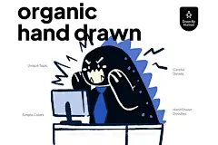 52款趣味卡通哥斯拉怪兽日常生活创意手绘插图插画ai矢量设计素材图片