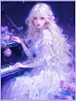 粉色系｜星璨琴声｜治愈油画｜头像壁纸 - 小红书