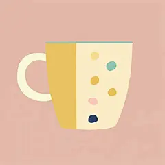 波普波点 | 图源免费eps |多彩波点咖啡杯