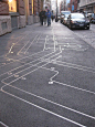 Subway Map Floating on a NY Sidewalk | Urban Media Archaeology