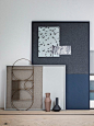 navy and gray pinboard