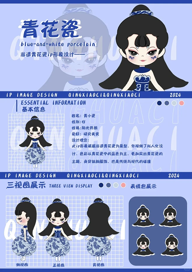 Ip 设计｜非遗Ip |青花瓷Ip｜女孩Ip｜Ip排版 - 小红书