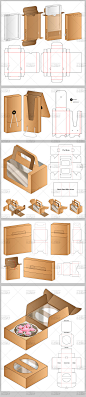 异形包装盒子纸箱纸袋3D展示模板源文件刀模平面展开图ai设计素材
