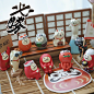 岸梦 和风日式可爱decole学业合格祈福礼物达摩猫concombre小摆件-淘宝网