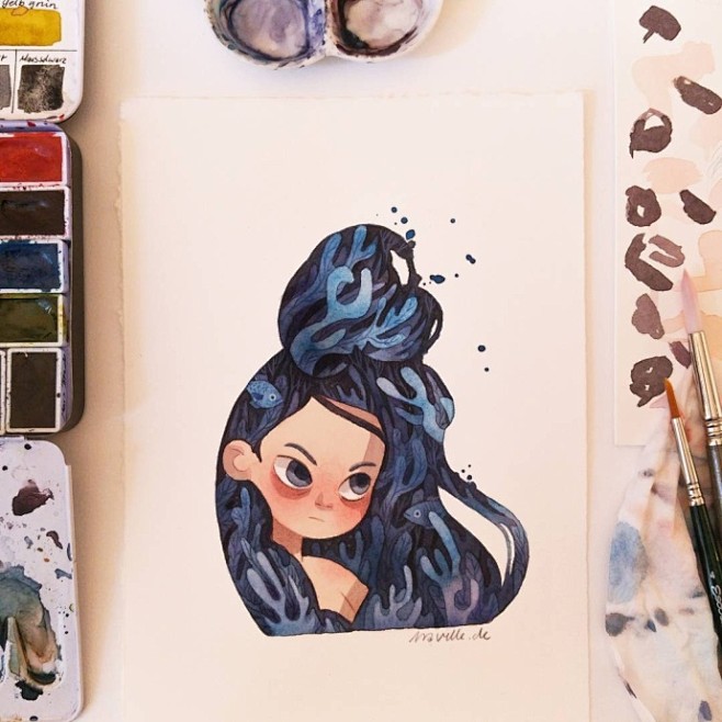 水彩插画 | 慕尼黑插画师 iravil...