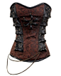 Brown Steampunk Style Corset with Chain Detail (CD-313): Amazon.co.uk: Clothing