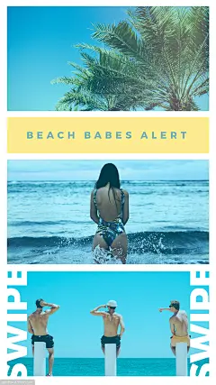 源文件-夏天欧美海边度假瑜伽旅游促销活动宣传海报广告PSD分层素材