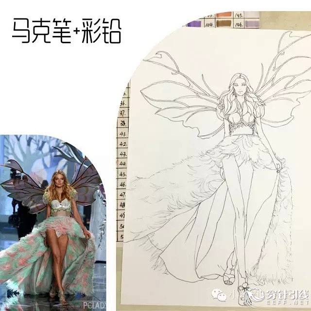 手绘2015维密天使——小笨的时装插画 ...