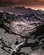 瑞士的冬夜如梦如幻