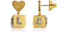 TORY BURCH LOVE MESSAGE CUBE DROP EARRINGS, BLACK DIAMOND/ VINTAGE GOLD