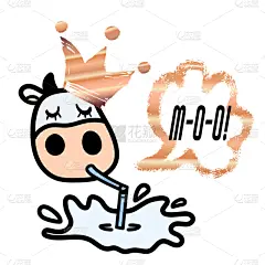 对话气泡框,绘画插图,乱画,矢量,春白菊花,母牛,动物手,衣服,可爱的,绘制
