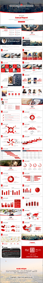 2015年大气年终总结汇报PPT模板（红蓝双色） #色彩#