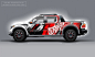 Editable template for wrap suv with abstract power text decal. hi-res vector graphics.