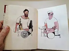 Riccardo Guasco的插图风格很大程度上受到了立体主义及毕加索的影响，画面充满优雅简洁的造型，浓烈却富有亮度的色彩，他时常采用手绘与电脑结合创作作品。