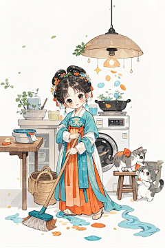 古米朵采集到【素材】古代Q版