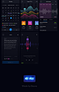 黑色数据统计展示APP UI Kits下载[PSD＋Sketch]