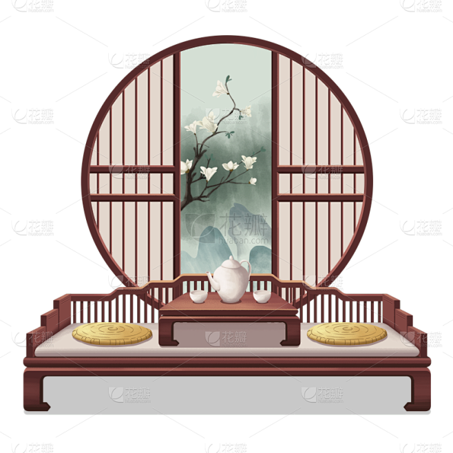自由征稿-贴纸套系-中国风主题-古风建筑...