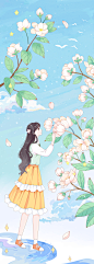 茉莉花和少女_池袋西瓜__插画师作品_涂鸦王国gracg.com