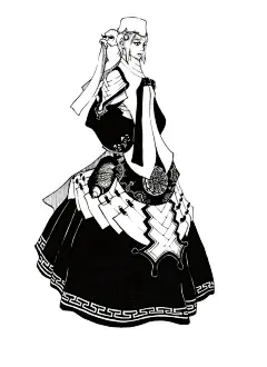 ＋雀＋  的插画 黑白稿习作