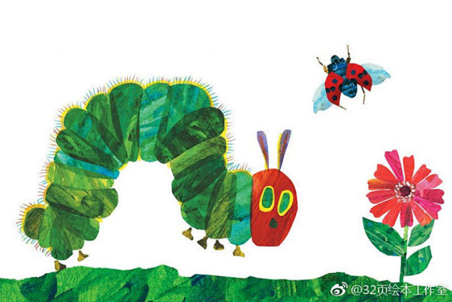 拼贴绘本大师ericcarle的作品简单的拼贴即贴近儿童的语言又可以让