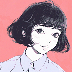 抹茶殿下采集到女生手绘头像