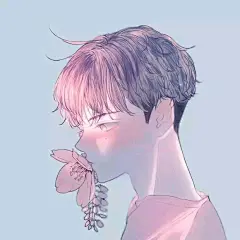 嘴上有花的动漫情侣头像 另一张男头像