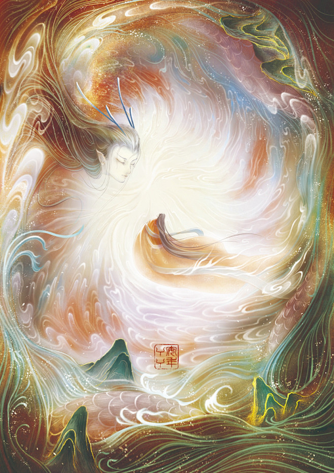 《山海经—龙身人面神》-安年丫丫