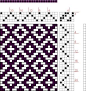 Hand Weaving Draft: Rosepath 1, Drafted on Pixieloom, 4S, 6T - Handweaving.net Hand Weaving and Draft Archive