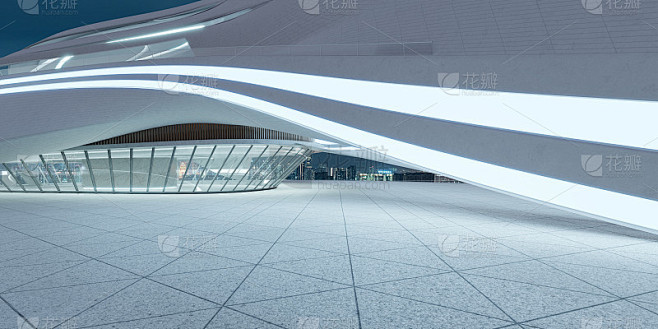 3D渲染建筑与未来的流线型设计