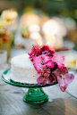 Coconut wedding cake with fresh flowers | Joielala Photography | see more on: http://burnettsboards.com/2014/05/colorful-tropical-wedding-ideas/ #wedding #cake #weddingcake