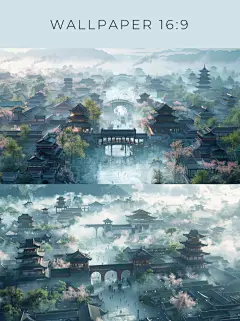 走！回南天！｜绝美古镇场景电脑壁纸