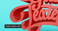 超质感字体特效模板Psd Glams Text Effect 设计模板 