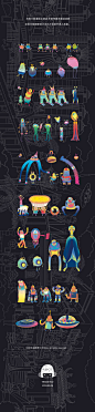 aliens in Macao外星争霸STUDIO CITY MACAO澳门新濠影汇长图插画墙绘 : #外星争霸#澳门新濠影汇酒店商场巨幅长图插画墙绘