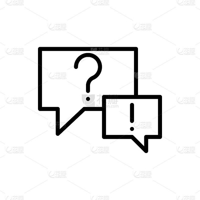 问号图标，问图标矢量插图