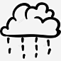 云雨雨滴手工符号图标 页面网页 平面电商 创意素材
