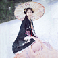 汉尚华莲传统汉服女装大袖交领襦裙双层齐腰折扇刺绣秋冬款日常-淘宝网