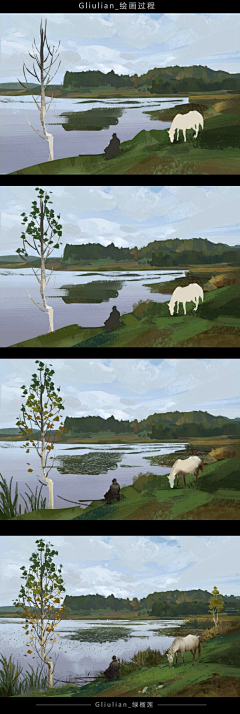 呜~呜~采集到【画】郊外，自然场景