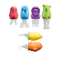 Zoku Polar Pop Molds : 3D Character Design in Ice Pop Style