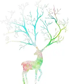 鹿  - 源文件下载【酷图网】鹿,梅花鹿,创意鹿插画,卡通小鹿,卡通鹿,动物插画,鹿插画,