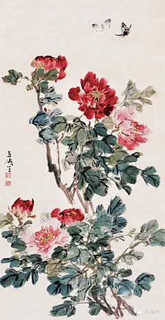 当代画家王雪涛先生牡丹作品欣赏