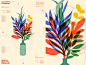 Colorful Flowers flowers floral background floral layout fragment poster art poster challenge poster a day form lines poster illustration laconic composition abstract minimal