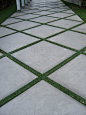 2nd pick - pour concrete & cut out strips?   They said they could do this & put in brick for our driveway in whatever pattern so I'd think we could do it to create the 'concrete paver' look.: 